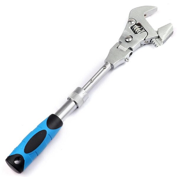 5in1 Multifunctional Adjustable Wrench Retractable Folding Ratchet Wrench 10in