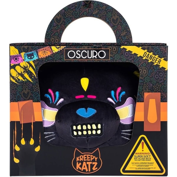 Kreepy Katz Oscuro 30cm Plush in Pet Carrier