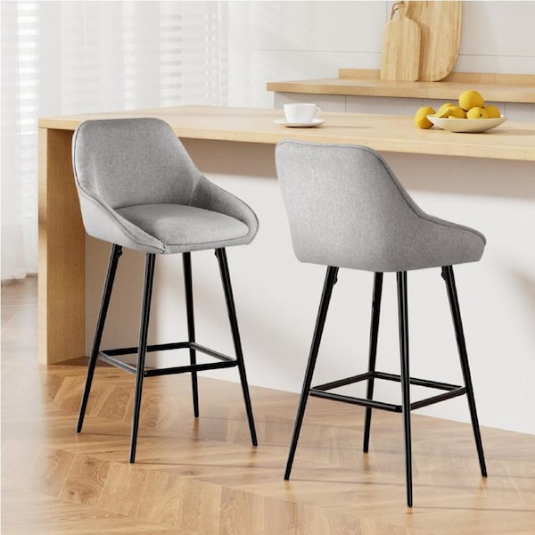 2x Artiss Bar Stools Upholstered Stool Counter Seat Kitchen Dining Chairs