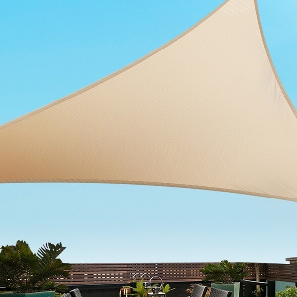 InstaHut Shade Sail Cloth Shadecloth Triangle Sun Canopy 6.1x6.1x6.1M