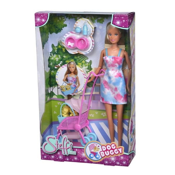 Simba Steffi Love Dog Buggy Doll Playset Kids/Children Imaginative Fun Toy 3+