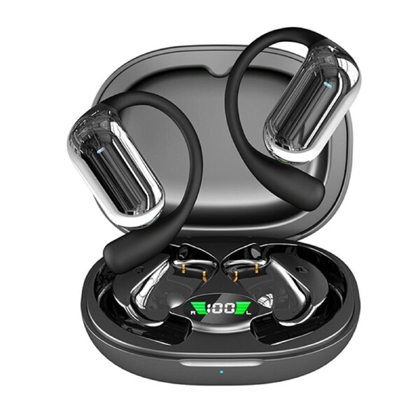 ZUSLAB Open Ear Bluetooth 5.4 Headphones, Wireless Earbuds, 50H Playtime, Waterproof, Ear Hooks - Black