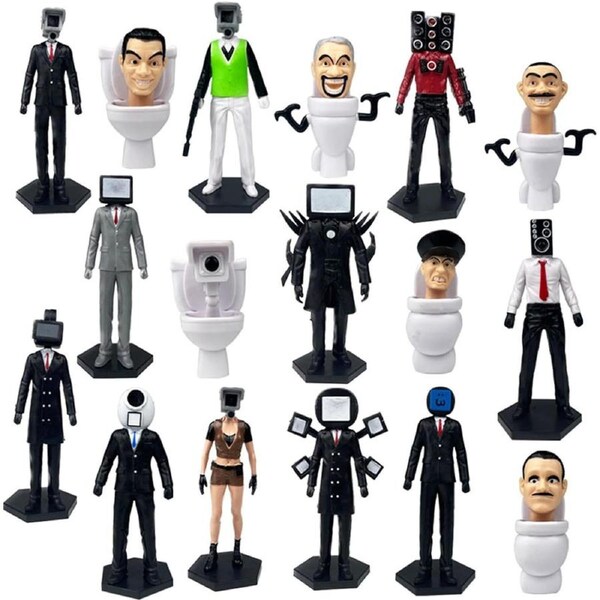 Skibi Toilet Game Characters - 17pcs Action Figure Set for Kids