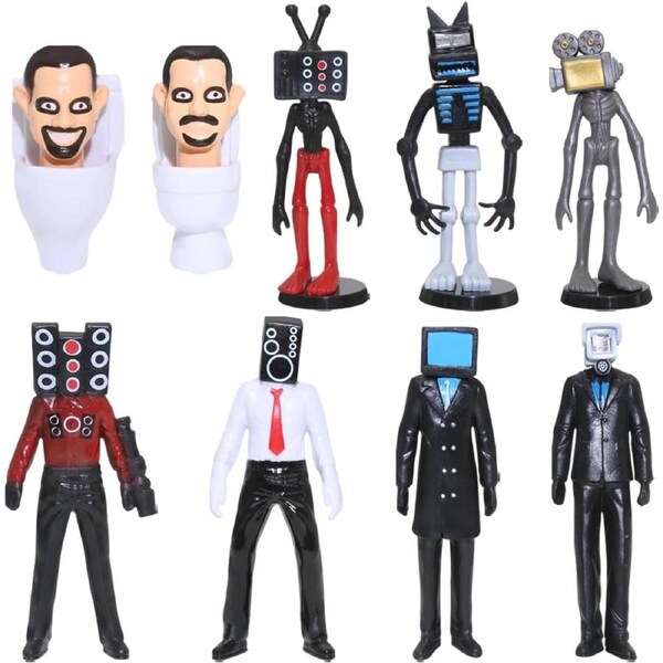 Pack of 9 Skibidi Toilet Figures - Action Figures for Gaming Fans & Collectors