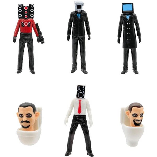 Skibidi Toilet Desktop Figures Set - Birthday Decoration Collectible Toys
