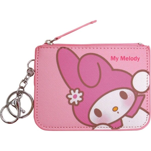 Catzon Cute Cartoon Small Wallet Short Coin Purses with Keychain Wallet for Girls and Women-Pink