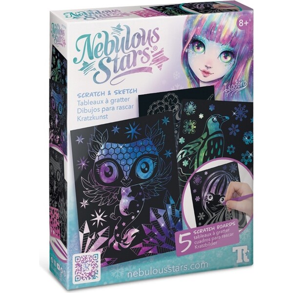 5pc Nebulous Stars Scratch & Sketch Art Boards Drawing Kit Kids/Children 8y+