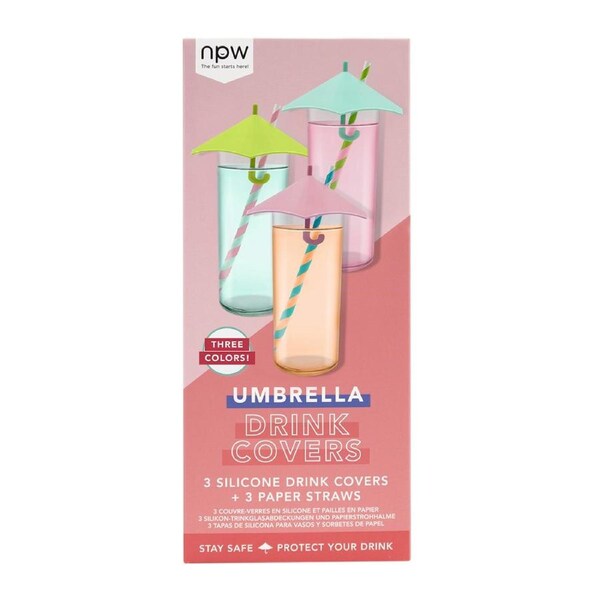 Npw Gifts Happy Hour Cocktail Umbrella Drink Covers Birthday/Party Accessory