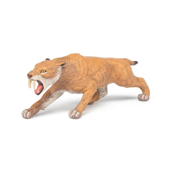 Papo France Smilodon Kids Animal Figure Prehistoric Dinosaur Figurine Toy