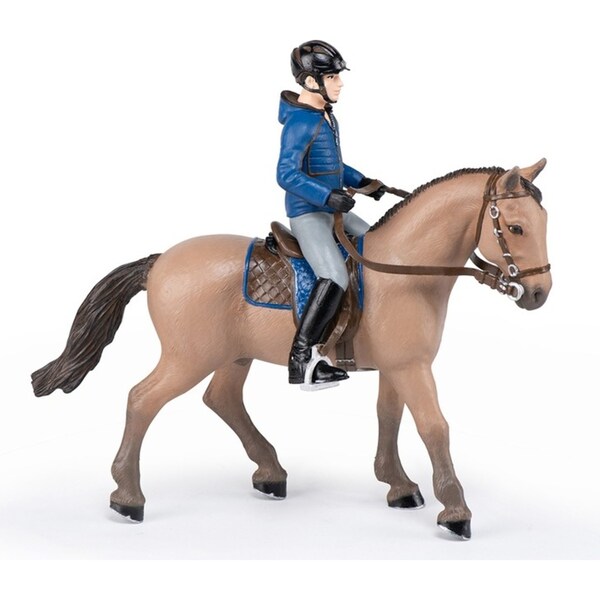 Papo France Walking Horse & Horseman Kids Animal Collectible Fun Figurine Toy