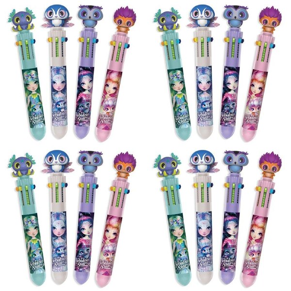 4PK Nebulous Stars 10-Colour Ballpoint Pen Kids School Writing Stationery Assort