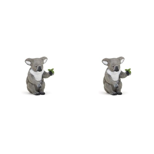2PK Papo France Koala Bear 6cm Animal Figurine Collectible Kids/Children Toy GRY