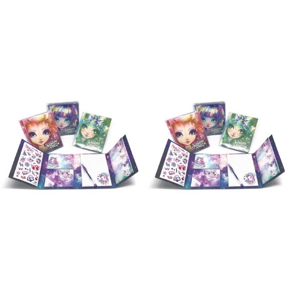 2PK Nebulous Stars Mini Note Set Notepad/Stickers Gel Pen Office Stationery Asst