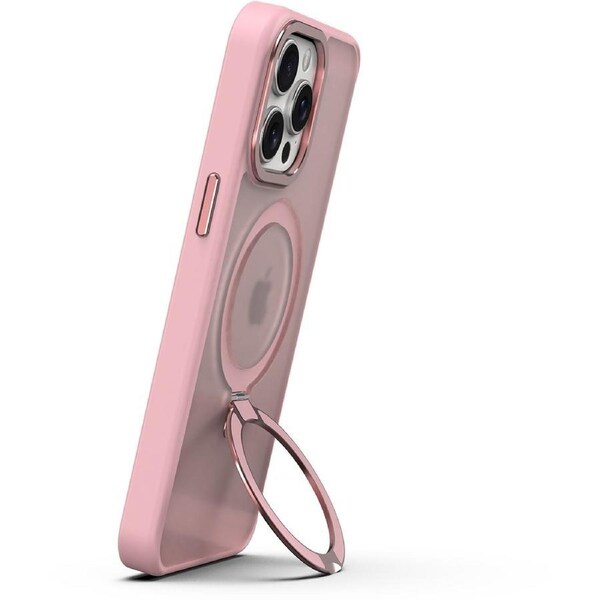 Gecko Magnetic Kickstand Case for iPhone 15 Pro Max - Pink