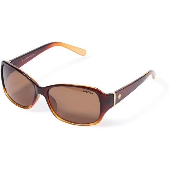 Solarized Women's Glam Wrap Sunglasses - Brown