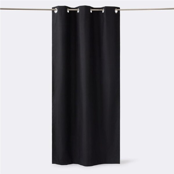 Openook Eyelet Blackout Curtain 1 Piece - Black