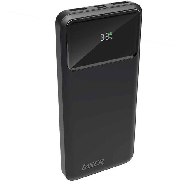 Laser 10000mAh Powerbank 18W PD with LED Indicator - Black