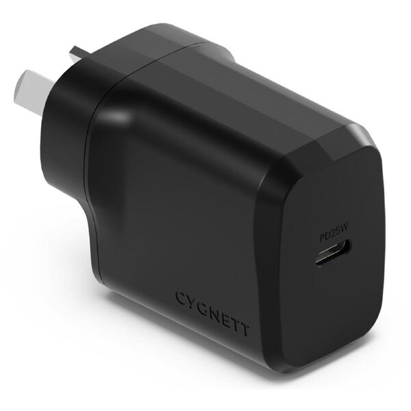 Cygnett Powerplus 25W USB-C Wall Charger - Black