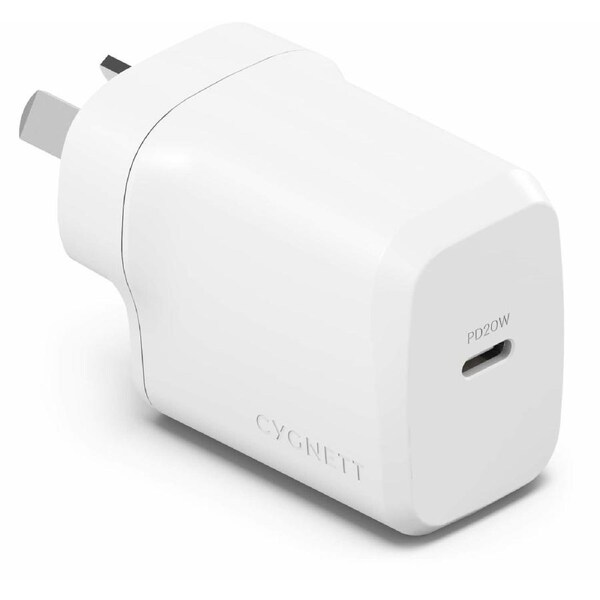 Cygnett Powerplus 20W USB-C Wall Charger - White