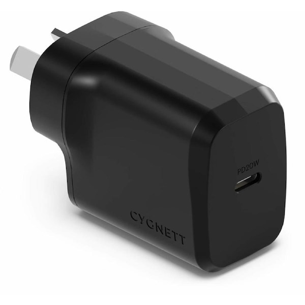 Cygnett Powerplus 20W USB-C Wall Charger - Black