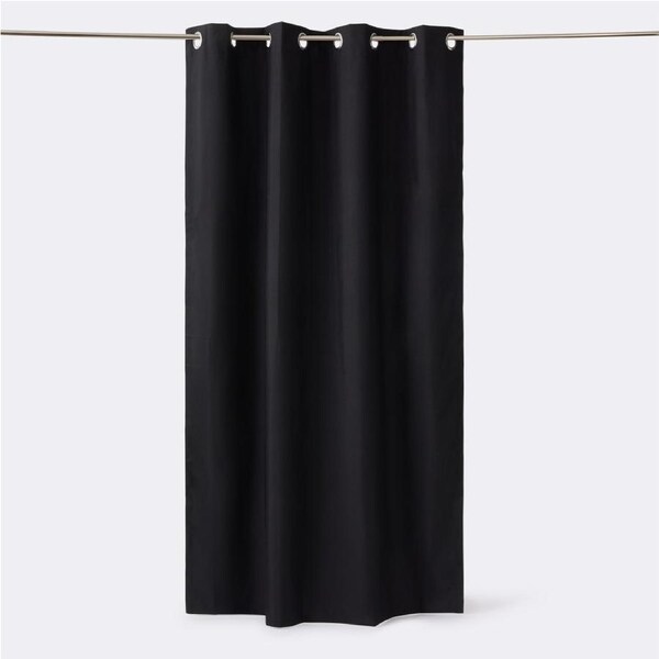 Openook Eyelet Blackout Tall Curtain 1 Piece - Black