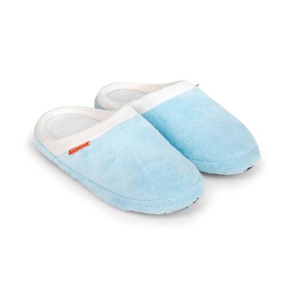 ARCHLINE Orthotic Slippers Slip On Arch Scuffs Pain Relief Moccasins - Baby Blue EU 36