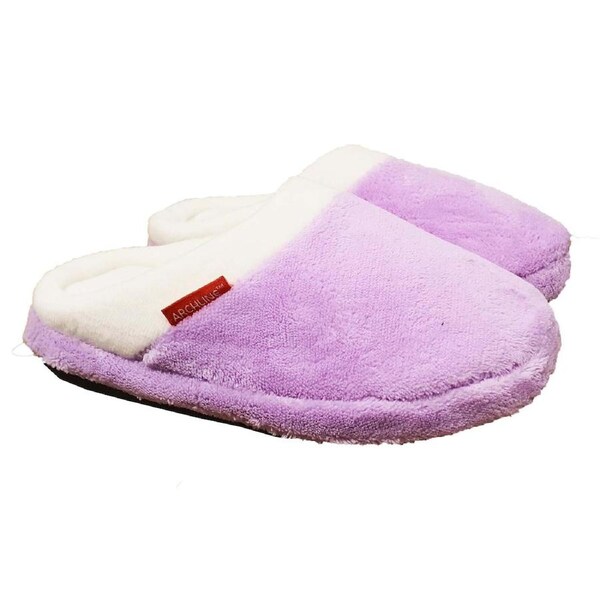 ARCHLINE Orthotic Slippers Slip On Arch Scuffs Pain Relief Moccasins - Lilac EU 40