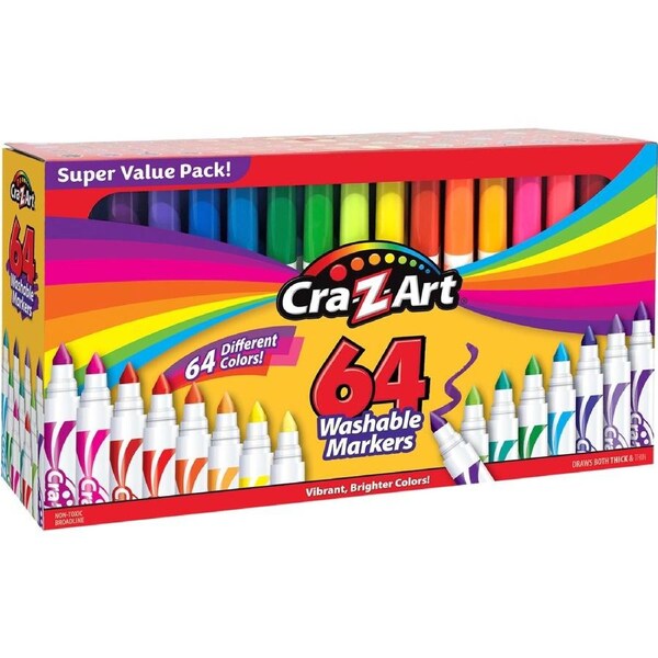 Cra-Z-Art Washable Markers 64 Pieces