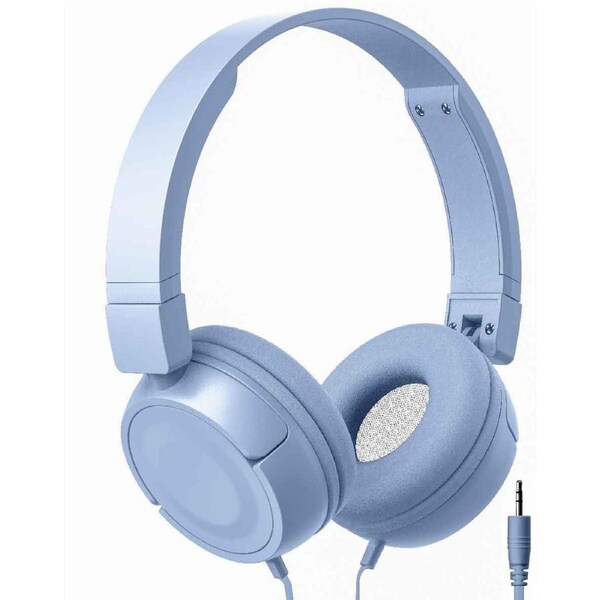 Laser Wired On-Ear Headphones - Blue