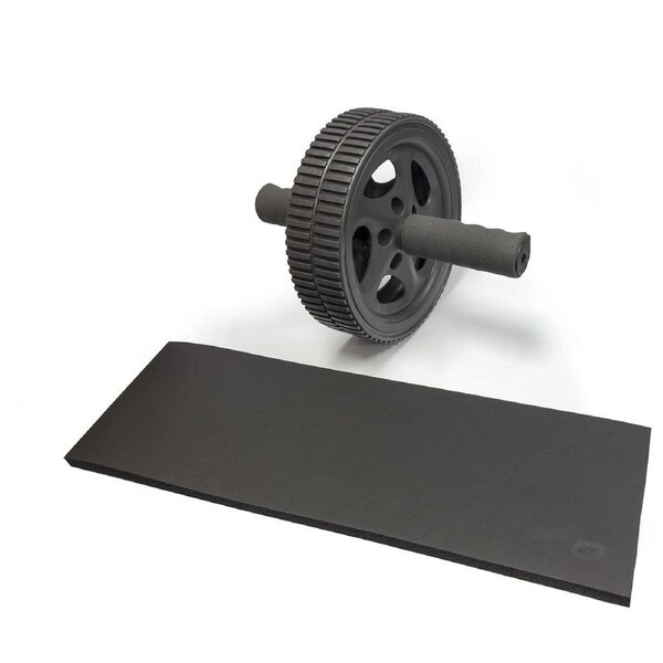 Circuit Exercise Wheel with Knee Pad - Black