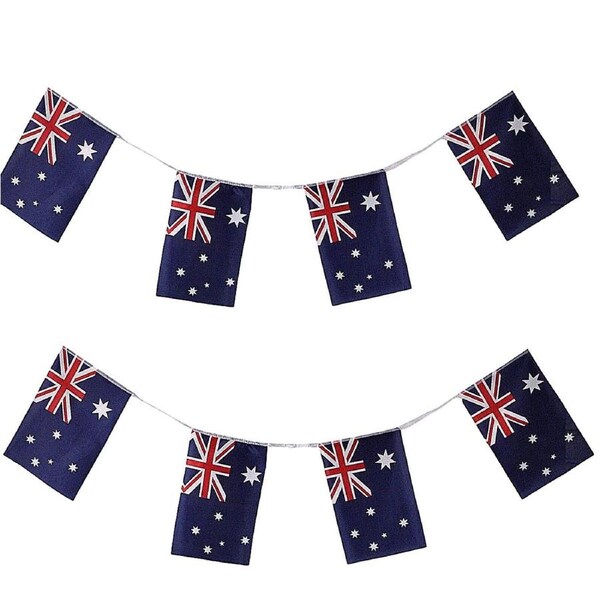 10 Australian Bunting Flags Aussie Pride Australia Day Party 3.6m Banner Hanging