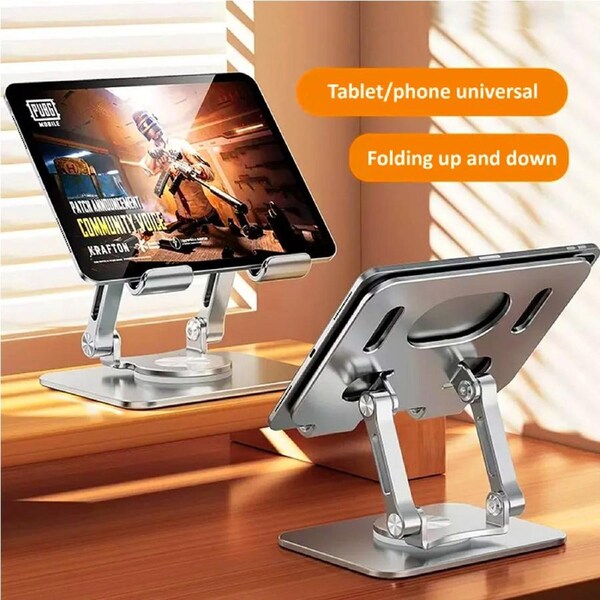 360° Rotation Tablet Stand For iPad Aluminum Adjustable Foldable Tablet Holder