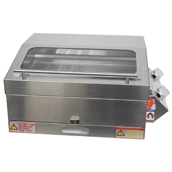 Caravan Gas BBQ - Sizzler 2 Max High Lid - 1/2 Grill & 1/2 Hotplate