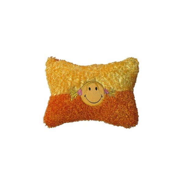 Lisa Orange Faux Fur Shaped Cushion 38 x 48 cm
