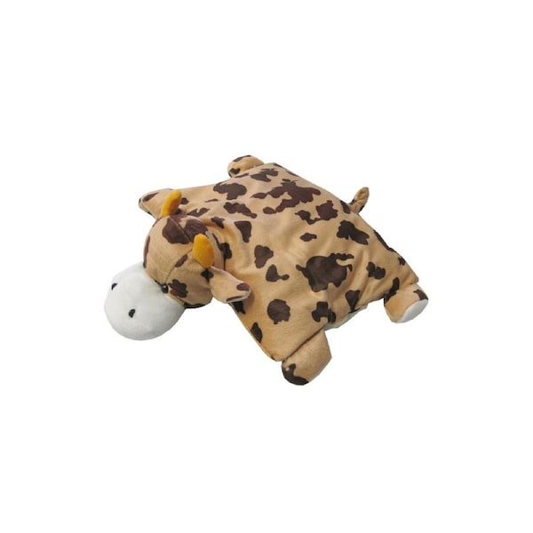 Cow 2 in 1 Foldable Travel Toy Shaped Cushion 30 x 40 cm