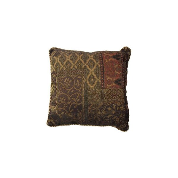 Sari Brown Square Jacquard Cushion 36 x 36 cm