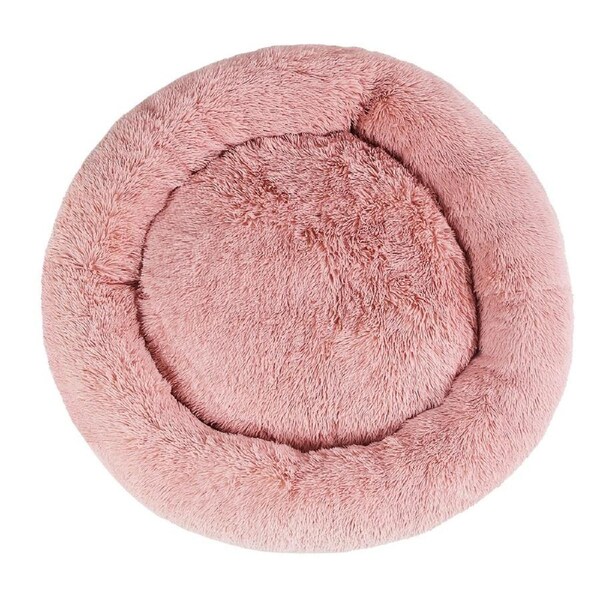 Dog Cat Pet Calming Bed Warm Soft Plush Round Nest Comfy Extra Large Calming