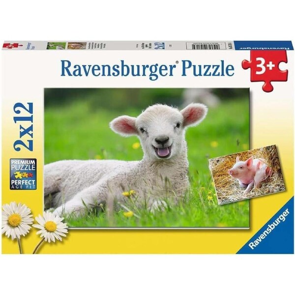 Ravensburger - Farm Animals Puzze 2x12pc