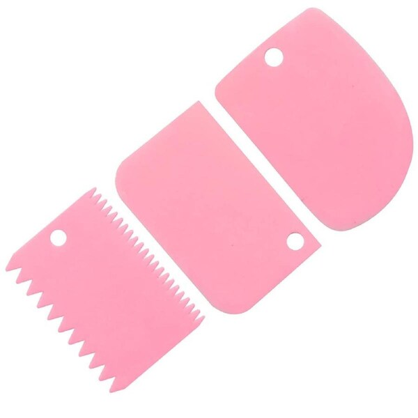 Plastic Dough Scraper Set (3-Piece Set)