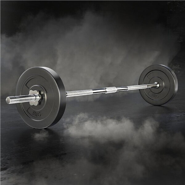 Everfit Barbell Set Barbell Bar and Weight Plates Bench Press Home Gym 18/28/38/48/58/68/78/88KG 28KG