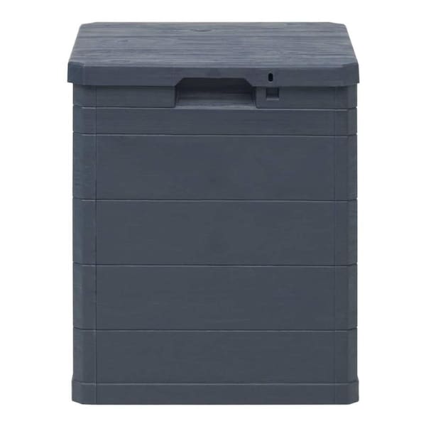 Plastic Storage Box 90L Lockable Weather Resistant Indoor Outdoor Dark Grey