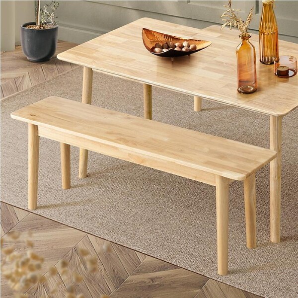 Furb Dining Bench Seat 140cm Natural Wooden Bench Stool Chair Indoor