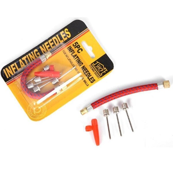 Pump Adapter Set with Inflating Needle and Valve Nozzle for Balls and Toys 5PCS