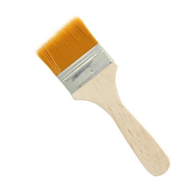 3Pack Art Brushes Flat Paint Set Drawing Painting Wooden Handle Craft