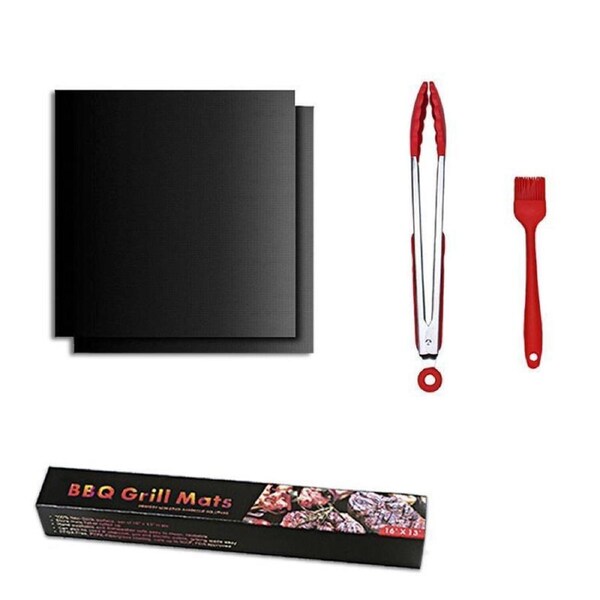 Reusable BBQ Grill Mat Non Stick Baking Sheet for Oven Air Fryer BBQ 40x33cm