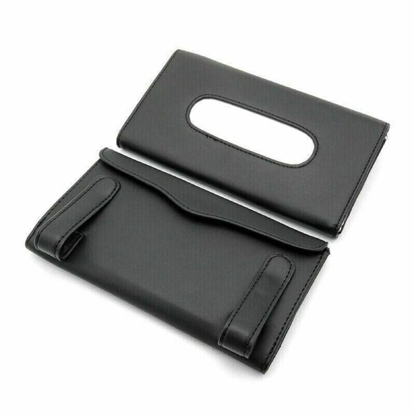 Car Tissue Box Cover Towel Sun Visor Paper Napkin Case Holder Organizer Storage