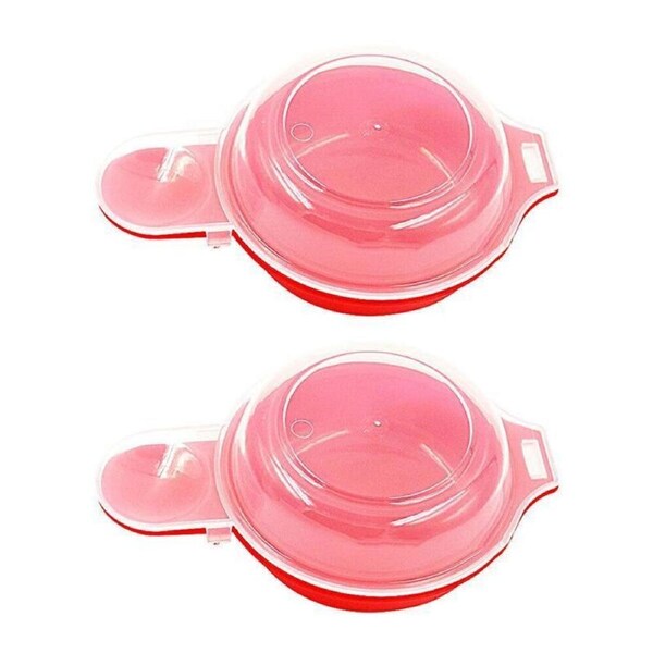 2PCS Easy Eggwich Microwave Egg Cooker Non Stick Poacher for Fast Breakfast Eggs