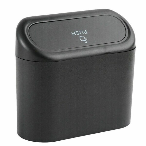 Mini Car Trash Bin with Lid Multifunction Rubbish Can for Vehicle Office Desktop Use