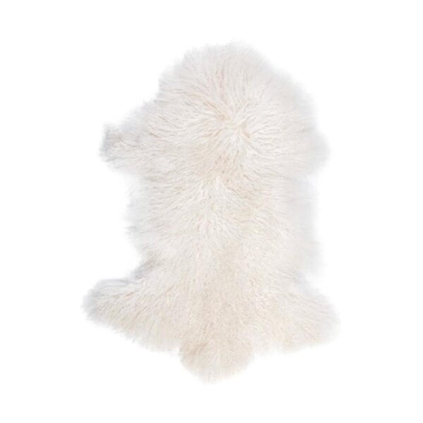 Interior Ave - Mongolian Fur Throw - 90CM - White