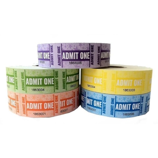 BSG Admit One Tickets 5pk (1000/roll)